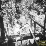 Early wooden flume from above