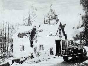 Fire Department building after a storm (about 1940)